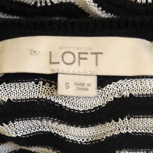 Loft Black & White Open Cardigan size Small - Picture 8 of 8
